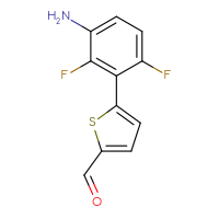 Chemical structure of 5-(3-amino-2,6-difluorophenyl)thiophene-2-carbaldehyde - CSSB00102693493