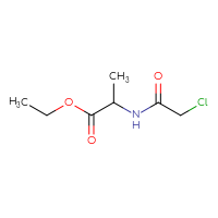 Chemical structure of ethyl 2-(2-chloroacetamido)propanoate - CSSB00011488231