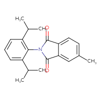 Chemical structure of 2-[2,6-bis(propan-2-yl)phenyl]-5-methyl-2,3-dihydro-1H-isoindole-1,3-dione - CSSB20538625044