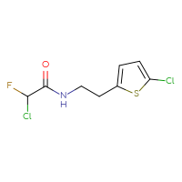Chemical structure of 2-chloro-N-[2-(5-chlorothiophen-2-yl)ethyl]-2-fluoroacetamide - CSSB09891419499