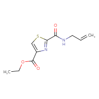 Chemical structure of ethyl 2-[(prop-2-en-1-yl)carbamoyl]-1,3-thiazole-4-carboxylate - CSSB01529552115