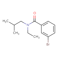 Chemical structure of 3-bromo-N-ethyl-N-(2-methylpropyl)benzamide - CSSB00011238058