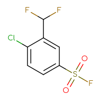 Chemical structure of 4-chloro-3-(difluoromethyl)benzene-1-sulfonyl fluoride - CSSB00117585390