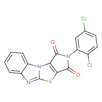 Chemical structure of 13-(2,5-dichlorophenyl)-10-thia-1,8,13-triazatetracyclo[7.6.0.0²,⁷.0¹¹,¹⁵]pentadeca-2,4,6,8,11(15)-pentaene-12,14-dione - CSSB00121596901