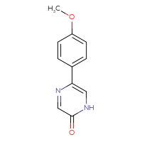 Chemical structure of 5-(4-methoxyphenyl)-1,2-dihydropyrazin-2-one - CSSB00012355201