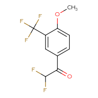Chemical structure of 2,2-difluoro-1-[4-methoxy-3-(trifluoromethyl)phenyl]ethan-1-one - CSSB00103091250