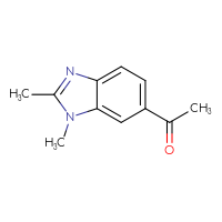 Chemical structure of 1-(1,2-dimethyl-1H-1,3-benzodiazol-6-yl)ethan-1-one - CSSB00010347006