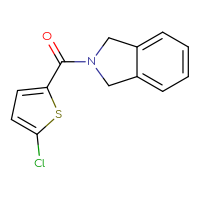 Chemical structure of 2-(5-chlorothiophene-2-carbonyl)-2,3-dihydro-1H-isoindole - CSSB00093629452