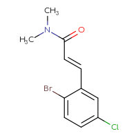 Chemical structure of (2E)-3-(2-bromo-5-chlorophenyl)-N,N-dimethylprop-2-enamide - CSSB13394566769