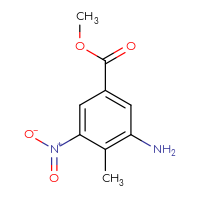 Chemical structure of methyl 3-amino-4-methyl-5-nitrobenzoate - CSSB00000710028