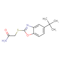 Chemical structure of 2-[(5-tert-butyl-1,3-benzoxazol-2-yl)sulfanyl]acetamide - CSSB00020595430