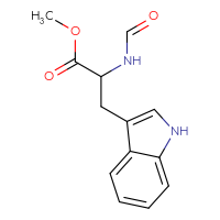Chemical structure of methyl 3-(1H-indol-3-yl)-2-formamidopropanoate - CSSB00133443041