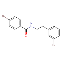 Chemical structure of 4-bromo-N-[2-(3-bromophenyl)ethyl]benzamide - CSSB00041951604