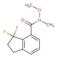 Chemical structure of 3,3-difluoro-N-methoxy-N-methyl-2,3-dihydro-1H-indene-4-carboxamide - CSSB07165599822