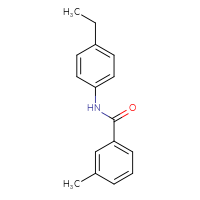 Chemical structure of N-(4-ethylphenyl)-3-methylbenzamide - CSSB00046122447