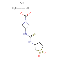Chemical structure of tert-butyl 3-{[(1,1-dioxo-1λ⁶-thiolan-3-yl)carbamothioyl]amino}azetidine-1-carboxylate - CSSB01432867746