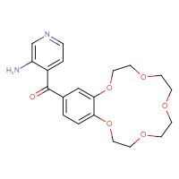 Chemical structure of 4-(2,3,5,6,8,9,11,12-octahydro-1,4,7,10,13-benzopentaoxacyclopentadecine-15-carbonyl)pyridin-3-amine - CSSB00020653085