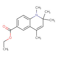 Chemical structure of ethyl 1,2,2,4-tetramethyl-1,2-dihydroquinoline-6-carboxylate - CSSB00102460847
