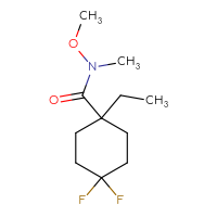 Chemical structure of 1-ethyl-4,4-difluoro-N-methoxy-N-methylcyclohexane-1-carboxamide - CSSB01993997453