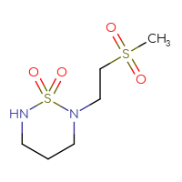 Chemical structure of 2-(2-methanesulfonylethyl)-1λ⁶,2,6-thiadiazinane-1,1-dione - CSMB00156172015