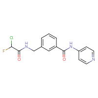 Chemical structure of 3-[(2-chloro-2-fluoroacetamido)methyl]-N-(pyridin-4-yl)benzamide - CSSB21332053903