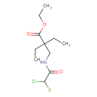 Chemical structure of ethyl 2-[(2-chloro-2-fluoroacetamido)methyl]-2-ethylbutanoate - CSSB21332120527