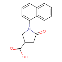 Chemical structure of 1-(naphthalen-1-yl)-5-oxopyrrolidine-3-carboxylic acid - CSSB00000595458