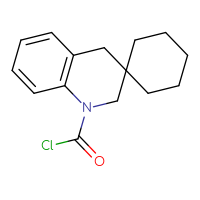 Chemical structure of 2',4'-dihydro-1'H-spiro[cyclohexane-1,3'-quinoline]-1'-carbonyl chloride - CSSB21224772683