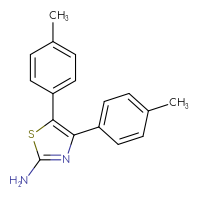 Chemical structure of bis(4-methylphenyl)-1,3-thiazol-2-amine - CSSB00000681095