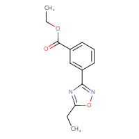 Chemical structure of ethyl 3-(5-ethyl-1,2,4-oxadiazol-3-yl)benzoate - CSSB00020628498