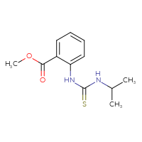 Chemical structure of methyl 2-{[(propan-2-yl)carbamothioyl]amino}benzoate - CSSB03560478006