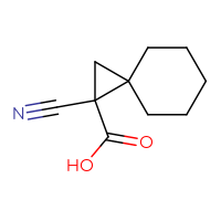 Chemical structure of 1-cyanospiro[2.5]octane-1-carboxylic acid - CSSB00009918479