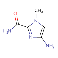 Chemical structure of 4-amino-1-methyl-1H-imidazole-2-carboxamide - CSSB00000146537