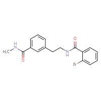Chemical structure of 3-{2-[(2-bromophenyl)formamido]ethyl}-N-methylbenzamide - CSSB02121926263