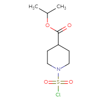 Chemical structure of propan-2-yl 1-(chlorosulfonyl)piperidine-4-carboxylate - CSSB14975744607