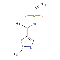 Chemical structure of N-[1-(2-methyl-1,3-thiazol-5-yl)ethyl]ethene-1-sulfonamide - CSSB06757146341