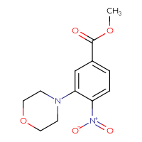 Chemical structure of methyl 3-(morpholin-4-yl)-4-nitrobenzoate - CSSB00001317808