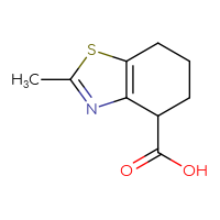 Chemical structure of 2-methyl-4,5,6,7-tetrahydro-1,3-benzothiazole-4-carboxylic acid - CSSB00000718345
