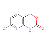 Chemical structure of 7-chloro-1H,2H,4H-pyrido[2,3-d][1,3]oxazin-2-one - CSSB21043406851