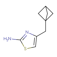 Chemical structure of 4-({bicyclo[1.1.1]pentan-1-yl}methyl)-1,3-thiazol-2-amine - CSSB02517425180