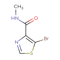 Chemical structure of 5-bromo-N-methyl-1,3-thiazole-4-carboxamide - CSSB00010269109