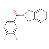 Chemical structure of 2-(3,4-dichlorobenzoyl)-2,3-dihydro-1H-isoindole - CSSB00074216077