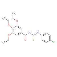 Chemical structure of 1-(4-chlorophenyl)-3-(3,4,5-triethoxybenzoyl)thiourea - CSSB00132436278