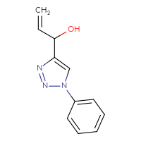 Chemical structure of 1-(1-phenyl-1H-1,2,3-triazol-4-yl)prop-2-en-1-ol - CSSB00103053570