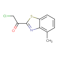 Chemical structure of 2-chloro-1-(4-methyl-1,3-benzothiazol-2-yl)ethan-1-one - CSSB00010253359