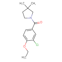 Chemical structure of 1-(3-chloro-4-ethoxybenzoyl)-3,3-dimethylpyrrolidine - CSSB08526089548
