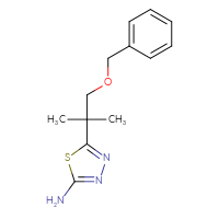 Chemical structure of 5-[1-(benzyloxy)-2-methylpropan-2-yl]-1,3,4-thiadiazol-2-amine - CSSB02125951771