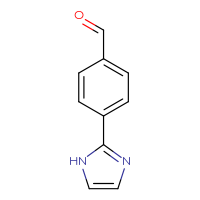 Chemical structure of 4-(1H-imidazol-2-yl)benzaldehyde - CSSB00000050713