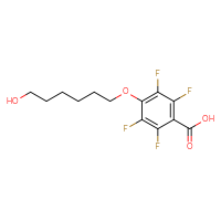 Chemical structure of 2,3,5,6-tetrafluoro-4-[(6-hydroxyhexyl)oxy]benzoic acid - CSSB00015189413