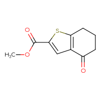 Chemical structure of methyl 4-oxo-4,5,6,7-tetrahydro-1-benzothiophene-2-carboxylate - CSSB00021178691